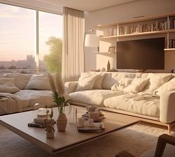 Просторная квартира с панорамными окнами