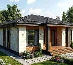 10965 КП Крекшино Вайт Вилладж. Современный  одноэтажный дом в Новой Москве